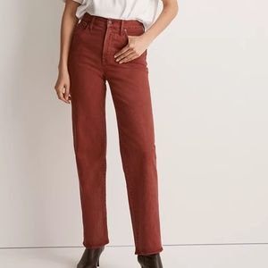 Madewell || The Perfect Vintage Wide-Leg Jean in Rich Burgundy